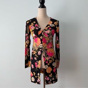 ✨ Vintage The Company Floral Tunic Top Duster Dress 70s Inspired Boho XS ✨